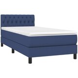  box spring s madracem LED plavi 90x190 cm od tkanine | shoptok.hr
