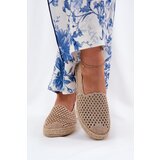 VINCEZA Women's Espadrilles With Weave Beige 13625 | shoptok.hr