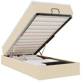  Otomanski okvir kreveta s madraca krem 90x190cm od tkanine | shoptok.hr