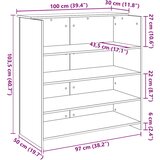  Recepcijski stol 100x50x103,5 cm od konstruiranog drva | shoptok.hr
