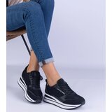 Gemre Black women's platform sneakers Elenora | Shoptok.si