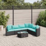 vidaXL 7-dijelni set vrtnih sofa od poliratana s jastucima crni | shoptok.hr