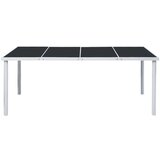  Vrtni stol 190 x 90 x 74 cm crni čelični | shoptok.hr
