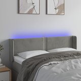  LED uzglavlje svjetlosivo 147x16x78/88 cm baršunasto | Eponuda.ba