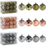 Molarem Home Set od 24 kuglice za božićno drvce – 6 cm, siva | shoptok.hr