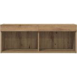 vidaXL TV omarica Artisan hrast Inženirski les z LED lučmi Velik | Shoptok.si