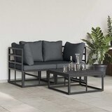  Sjedeća garnitura za vrt 3 pcs Crna Metal | shoptok.hr