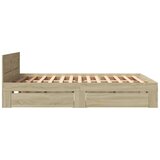  Okvir za krevet s uzglavljem boja hrasta 150x200 cm drveni | shoptok.hr