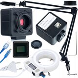 Rosfix SET NOSILEC ZA MIKROSKOP ODM-180X + LED OSVETLJEVALEC 32X + KAMERA KMCP-HDMI-USB 5MP | C-MOUNT, 2K, USB, (5000062218) | Shoptok.si