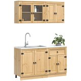 Cabinet s policom SKI 4 pcs Medeno Smeđa Čvrsto borovo drvo | shoptok.hr