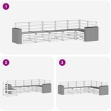  Set vanjskih sofa 6 kom. Prirodna Poliester Bijela 310 x 132,5 x 73 cm | shoptok.hr