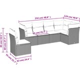  7-dijelni set vrtnih sofa od poliratana s jastucima smeđi | shoptok.hr
