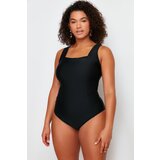 Trendyol Curve Black Square Collar Knitted Swimsuit with Recovery Effect | Shoptok.si