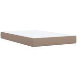 vidaXL Box spring postelja z vzmetnico kapučino 120x200cm umetno usnje, (21304883) | Shoptok.si
