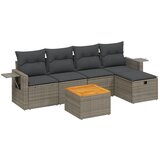 Maison Chic Seti vrtnega pohištva - Vrtna garnitura - Vrtni pohištvo set 6-delna z blazinami siv poli ratan, (21807138) | Shoptok.si