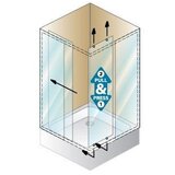 Kolpa San kotna tuš kabina sq line tkk 75 x 90/CH 3838987511281- srebrni profil | Shoptok.si