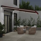 Tenda na ručno uvlačenje s LED svjetlima bordo 450 x 350 cm | Eponuda.com