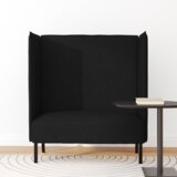 vidaXL visoka sofa Crna 109x56x121 cm Tkanina | shoptok.hr