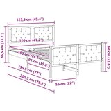  Konstrukcija postelje z vzglavjem Temno siva 120 x 190 cm blago, (5000084723) | Shoptok.si