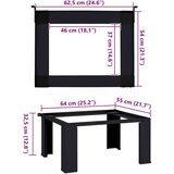  Pedestal za perilicu rublja Crna 64 x 55 x 32.5 cm Čelik | shoptok.hr