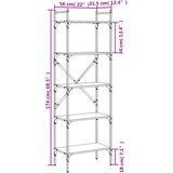  Regal za knjige 5 razina boja hrasta 56 x 31,5 x 174 cm drveni | shoptok.hr