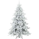 vidaXL Umetno Zložljivo Božično Drevo with LEDs z stojalom 210cm PVC | Shoptok.si