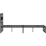 vidaXL Metalni okvir kreveta bez madraca boja hrasta sonome 120x190 cm | shoptok.hr