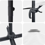 vidaXL Suncobran za patio Pijesak Poliester 3m Podesivi nasloni za ruke | shoptok.hr