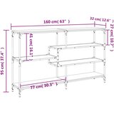  Konzolni stol boja hrasta 160x32x95 cm od konstruiranog drva | shoptok.hr