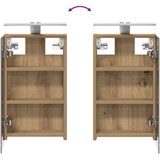  Komplet omaric za kopalnico z LED lučmi 3 pcs 80 x 10,5 x 50 cm, (5000246284) | Shoptok.si