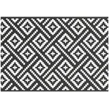 Vanjski tepih ARAKIL bijelo-crni 160 x 230 cm PP | shoptok.hr