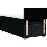 vidaXL Box spring postelja z vzmetnico črna 90x200 cm blago | Shoptok.si