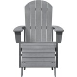  Adirondack stolice s podnožjima 2 kom svjetlosiva HDPE | shoptok.hr