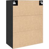vidaXL Stenska omara Črni hrast 69,5 x 34 x 90 cm Konstruiran les | Shoptok.si