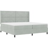  Krevet s opruga kutije Svijetlo siva 200 x 200 cm Baršun | shoptok.hr