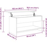  Stolić za kavu sjajni bijeli 102x50,5x52,5 cm konstruirano drvo | shoptok.hr