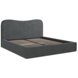 Makamii Tamno sivi tapecirani bračni krevet s prostorom za odlaganje s podnicom 140x200 cm Kahai – | shoptok.hr