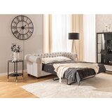 Ropez Bež baršunasti sklopiva sofa 203 cm York Blik – | shoptok.hr