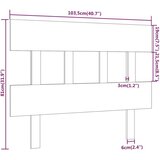  Uzglavlje za krevet bijelo 103 5x3x81 cm od masivne borovine | shoptok.hr