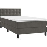 box spring s madracem LED tamnosivi 100x200 cm baršun | shoptok.hr