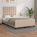  Posteljni okvir brez vzmetnice kapučino 120x190 cm umetno usnje | Shoptok.si