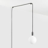 Tala Črna/v sijajno srebrni barvi viseča svetilka ø 4 cm Plug & Play – | Shoptok.si