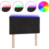  LED vzglavje z LED lučmi Geometrični Črna 80 cm Žamet, (5000044015) | Shoptok.si