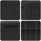  Vrtna kutija za pohranu antracit 119 x 48 x 60 cm polipropilen | shoptok.hr
