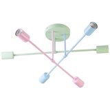  plafonski luster cambridge 6xE27/15W/230V zelena/plava/ružičasta | Eponuda.com