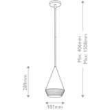  Alora Mood ALM-DAPHNE-P-S-MB - Luster na šipci DAPHNE 1xE27/60W/230V, prečnik 18,1 cm | Eponuda.com