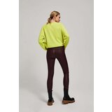 Marisse Waxed Skinny Trousers In Maroon | Shoptok.si