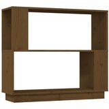 Furnova Knjižna omara/pregrada medeno rjava 80x25x70 cm trden les, (21932621) | Shoptok.si