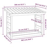  Stalak za drva za ogrjev 108x64,5x78 cm od masivne borovine | Eponuda.ba