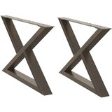  Noge za stolić za kavu 2 kom Prirodni čelik 70x(42-43 3) cm | shoptok.hr